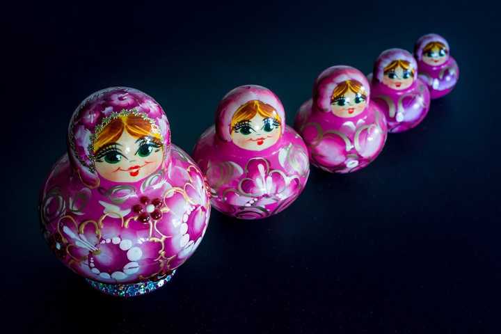Russian dolls are a good representation of 'Grandchild' elements in BEM